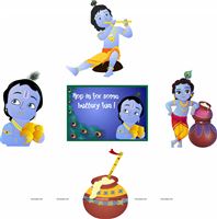 Little Krishna Birthday theme Posters pack