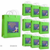 Krishna Theme Gift Bags - Green 