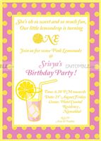 Lemonade Birthday Invite