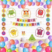 Monster theme Super saver birthday decoration kit (Pack of 58 pieces)