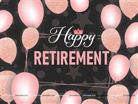 Happy Retirement Backdrop Rose Gold