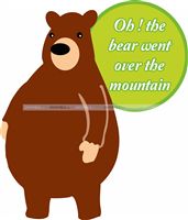 Bear went over the mountain cutout