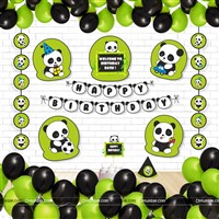 Panda Super saver birthday decoration kit (pack of 58 pcs)