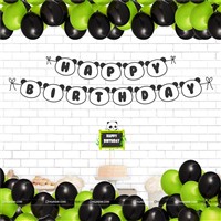 panda Theme Bunting , Topper and Balloons 