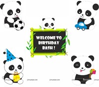 Panda theme Posters pack