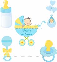 Blue Baby Boy posters for a Baby Shower