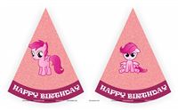 Pink Pony Theme Hats (Set of 6)