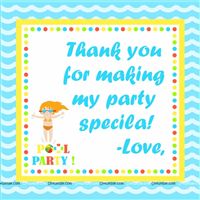Pool Party Thank you notes