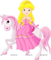 Princess on horse cutout