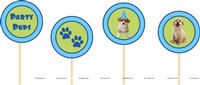Puppy/Dog party theme Cup cake toppers