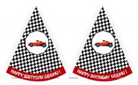 Race Car Theme Hats (Set of 6)