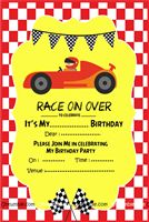 Race Car Theme Invite
