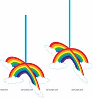 3 d Rainbow danglers (Pack of 1)