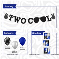 TWO COOL Bunting & Letter Box KIt (Pack of 64 pcs)