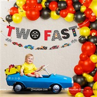 TWO FAST Shaped Car Bunting Kit (Pack of 62 pcs)