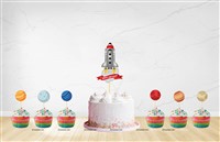 Space Cup cake toppers