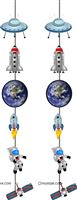 4 ft Space danglers (Pack of 2)