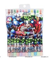 Avenger Theme Rolling Crayons For Boys 12 pcs Stick Pens