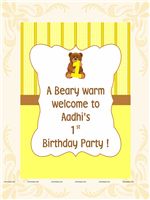 Teddy Yellow Welcome Cutout