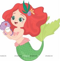 Green Mermaid Poster