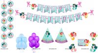 Mermaid theme Super saver birthday decoration kit (Pack of 58 pieces)