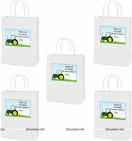 Tractor theme Sticker-ed Gift bags