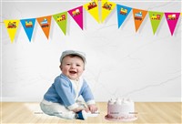 Train Theme Triangle Bunting (8 ft)