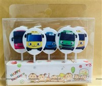 Transport Theme Birthday candles - pack of 5