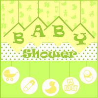 Baby Shower Green and Yellow Backdrop