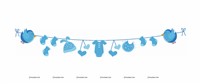 Buntings - Blue Baby Shower
