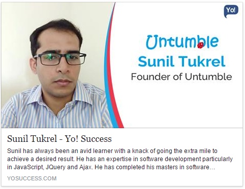 Exclusive interview with Sunil Tukrel, founder of Untumble