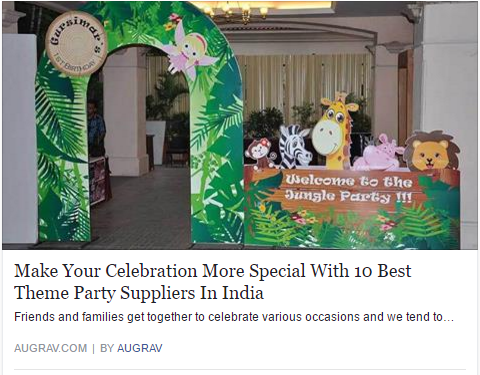 Make Your Celebration More Special With 10 Best Theme Party Suppliers In India