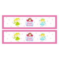 Fairy Princess Birthday theme Water bottle wrappers