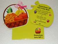 Fruits theme birthday Custom invitations