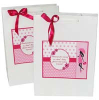 Pink Baby Shower theme Stickered gift bags