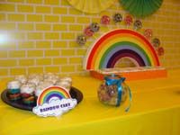 Rainbow Birthday theme Food labels