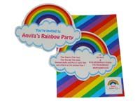 Rainbow shaped invite