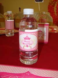 Royal Princess Birthday theme Water bottle wrappers
