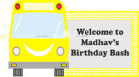 Yellow Bus welcome banner