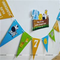 Colorful jungle party banners for your house party