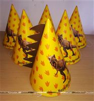 Dinosaur party hats for the Rawr... Party 