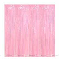 Light Pink Foil Curtain (Pastel)
