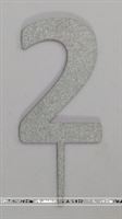 Two Cake Topper (Silver )