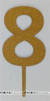 Eight Cake Topper (Gold)