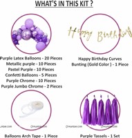 Purple theme Birthday Decor Kit