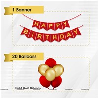 Red and Gold Banner Kit (Pack of 21)