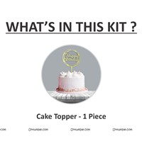 Happy Birthday circle cake topper 