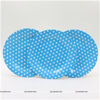 Birthday Party Plate - Blue and white polka