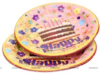 Cake with Candle Birthday Party plates (Pack of 10 )