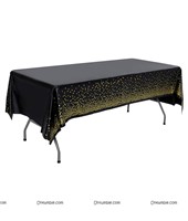 Black with Gold Polka Table Cover